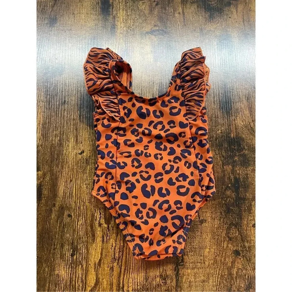 Cat and jack leopard print ruffle bathing suit  Size 12 months - Picture 8 of 8